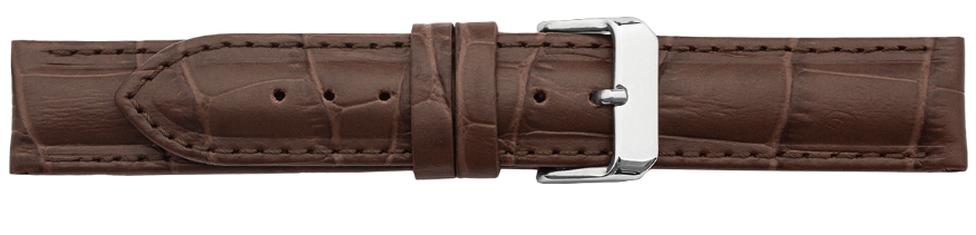 horlogeband 156 bruin krokoprint 18mm wr